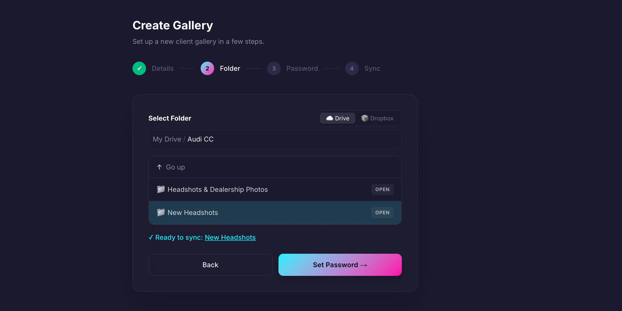 Fovea Folio Gallery Setup